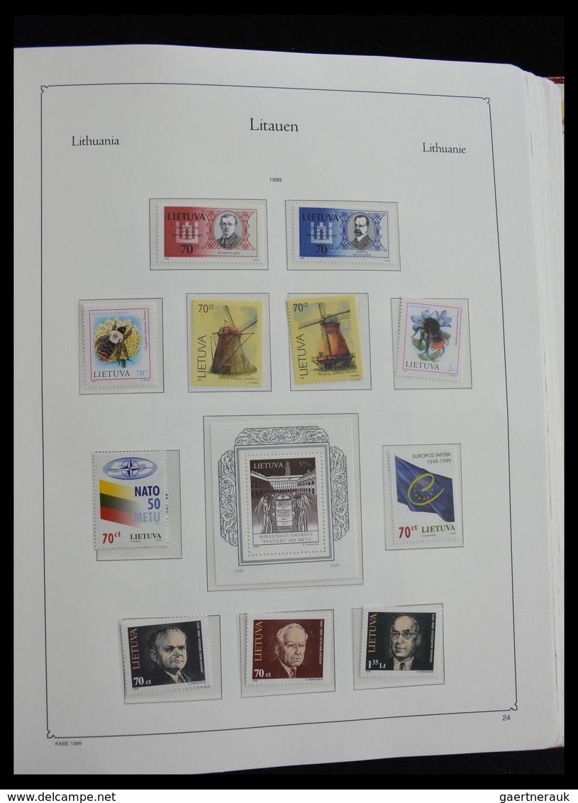 Litauen: 1918-2010: Well filled, MNH and mint hinged collection Lithuania 1918-2010 in Kabe album, i