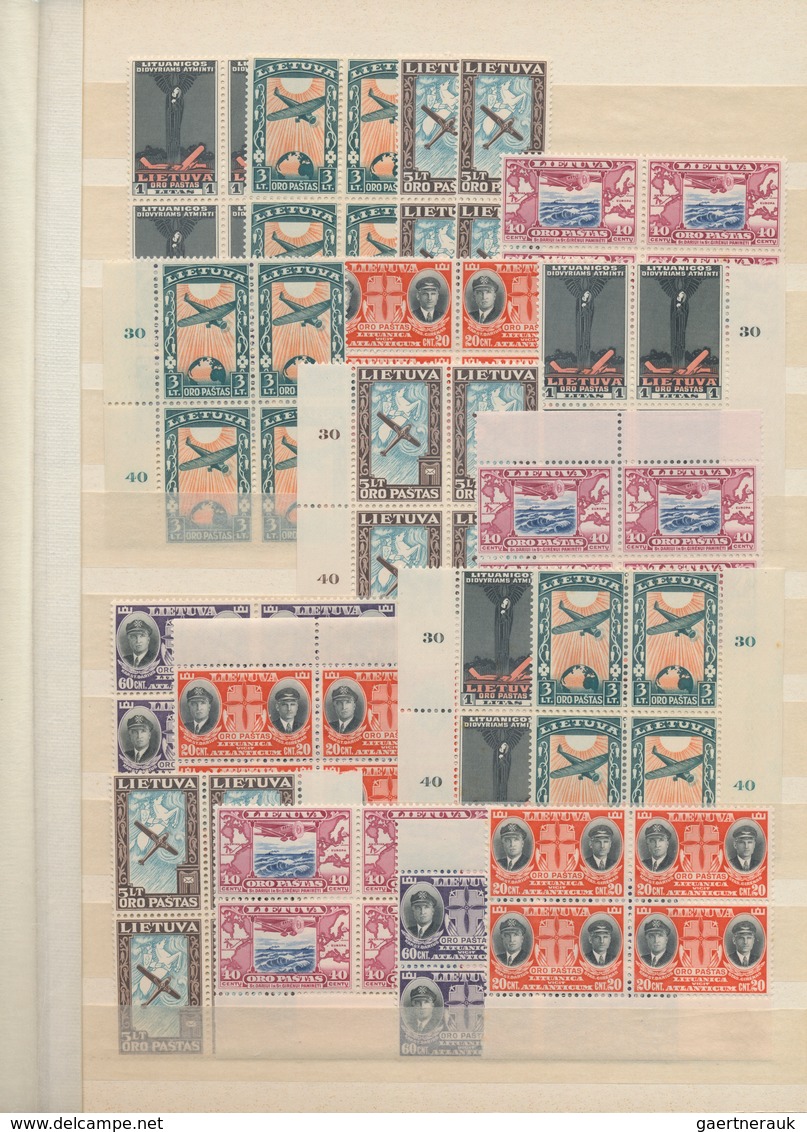 Litauen: 1932/1940, MNH Resp. Used Assortment Of Only Complete Commemorative And Airmail Sets, Partl - Lituanie