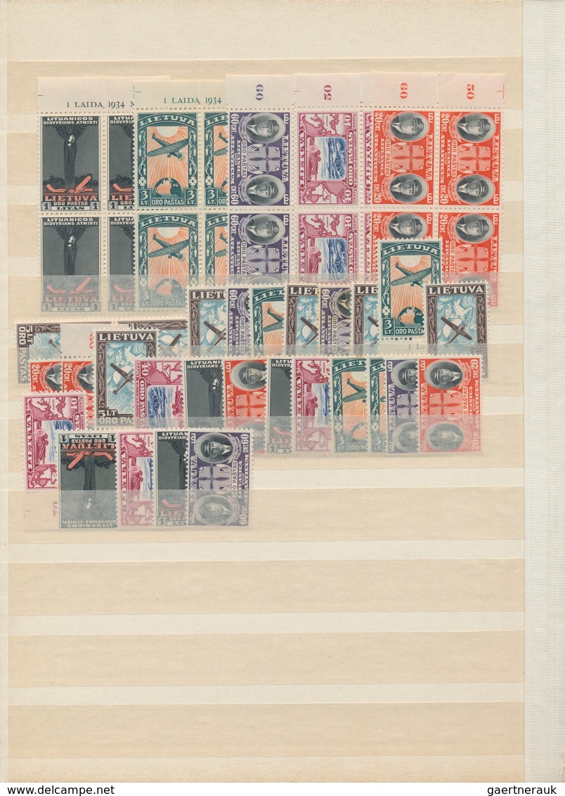 Litauen: 1932/1940, MNH Resp. Used Assortment Of Only Complete Commemorative And Airmail Sets, Partl - Lituanie