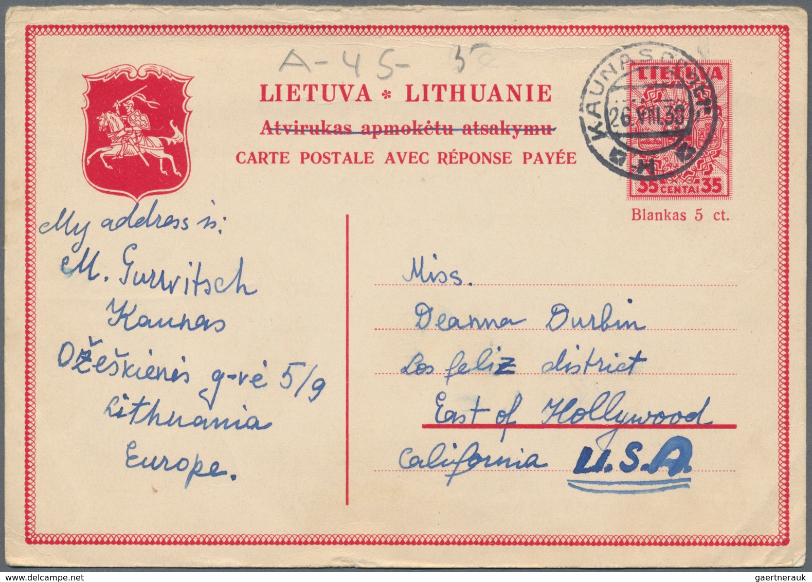 Litauen - Ganzsachen: 1924-1940 Group Of 15 Postal Stationery Items, With 13 Cards (5 Used), Plus 19 - Litauen