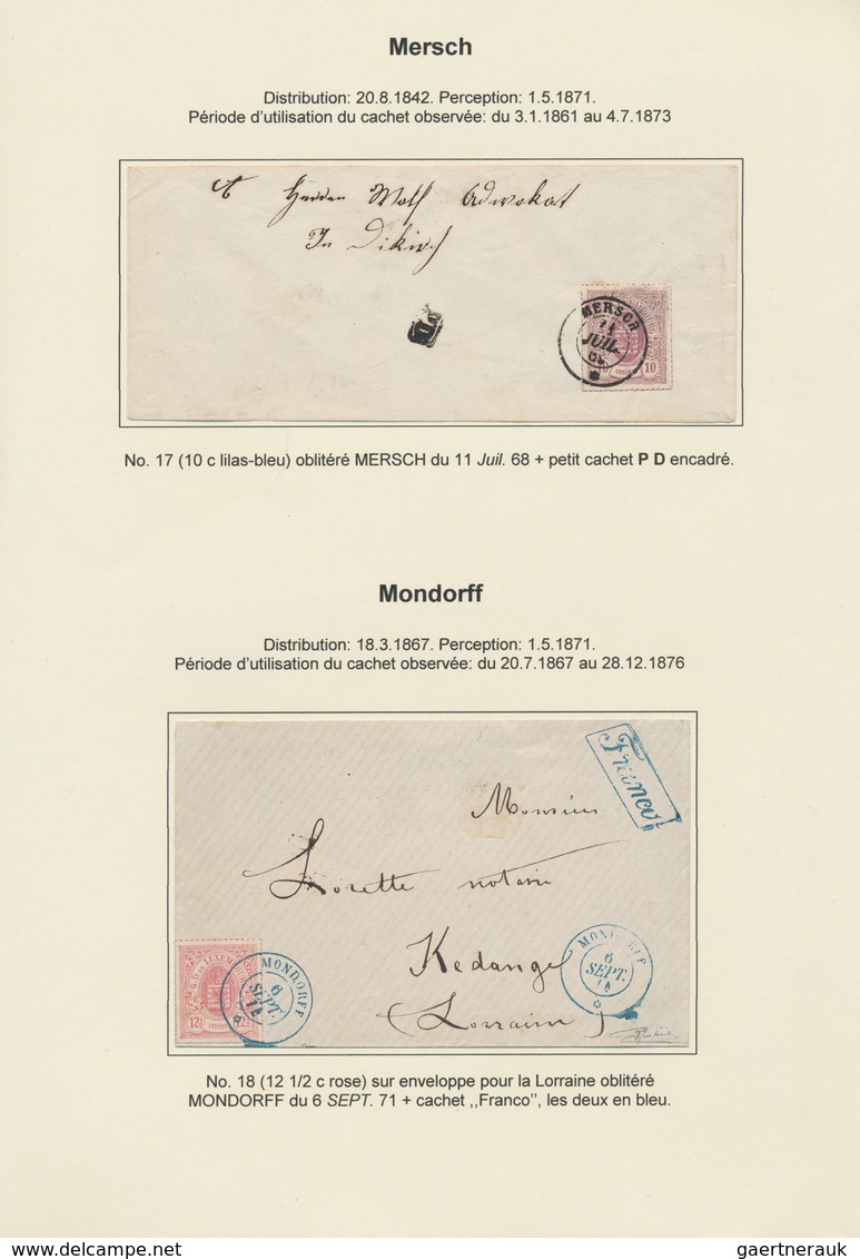Luxemburg: 1848/76 Collection Of About 35 Letters (incl. A Few Fronts) And 10 Neatly Canceled Stamps - Otros & Sin Clasificación