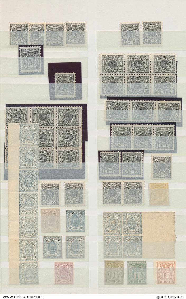 Luxemburg: 1852/1940 (ca.), Mainly Before 1900, Sophisticated Balance Of Apprx. 830 Stamps In A Stoc - Autres & Non Classés