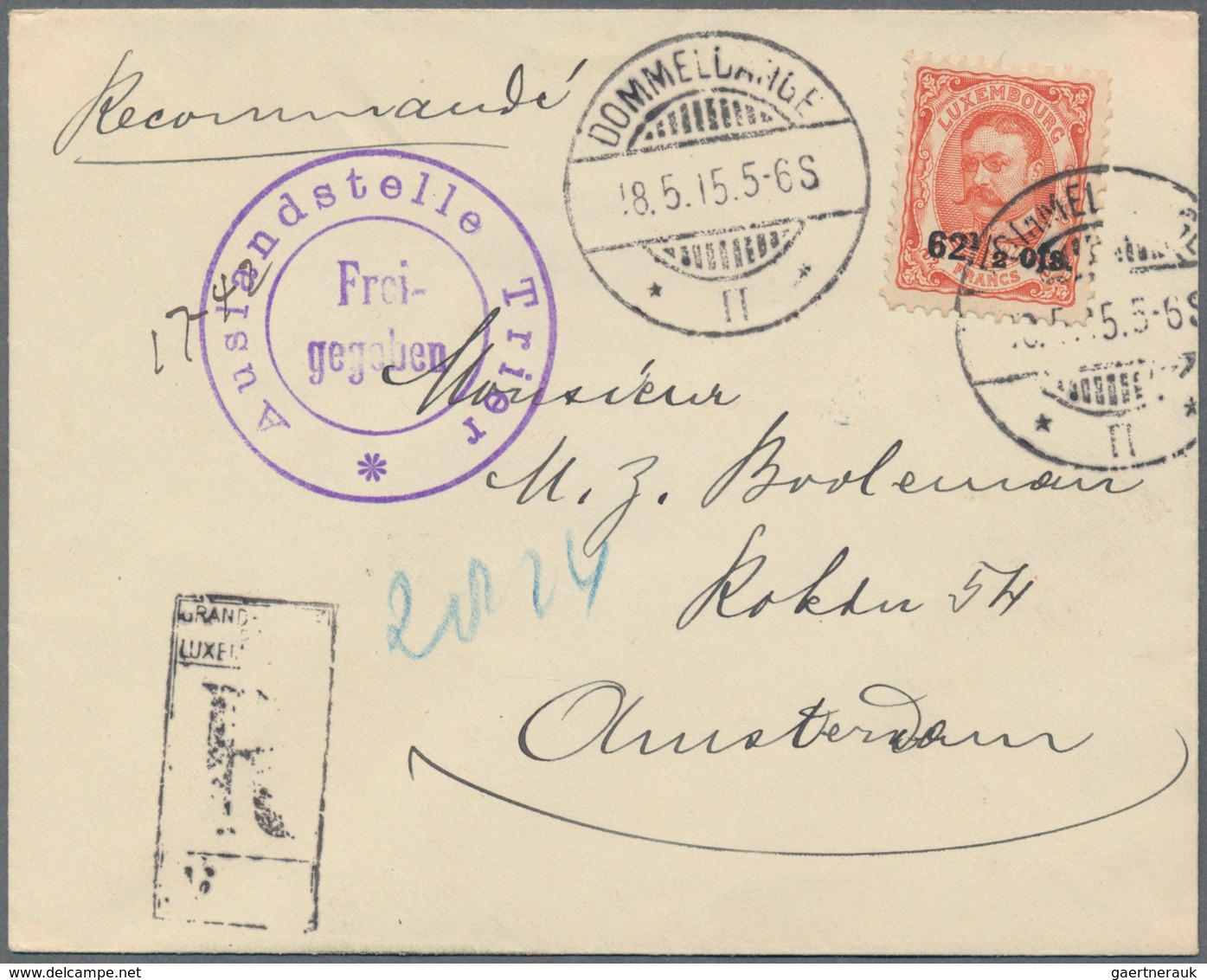 Luxemburg: 1874/1947, Little Holding Of Ca. 60 Covers, Postcards And Commercially Used Postal Statio - Altri & Non Classificati
