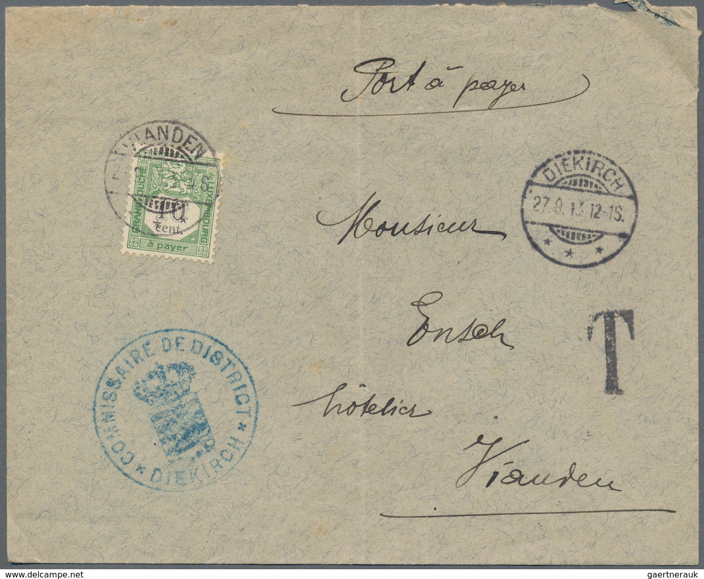 Luxemburg: 1874/1947, Little Holding Of Ca. 60 Covers, Postcards And Commercially Used Postal Statio - Altri & Non Classificati