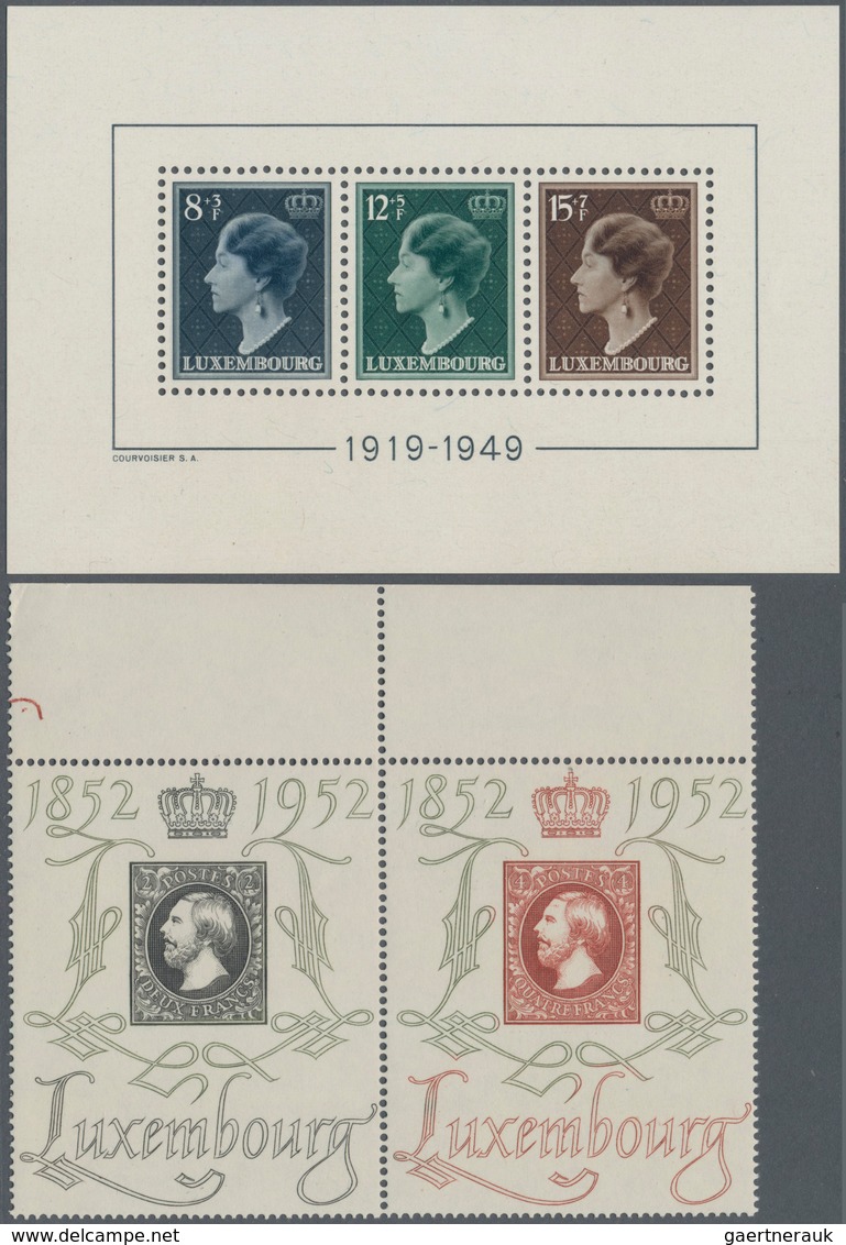 Luxemburg: 1934/52, Kleine Partie Von 8 Besseren Postfrischen Ausgaben Wie Folgt: 240/44, 245/49, 25 - Andere & Zonder Classificatie