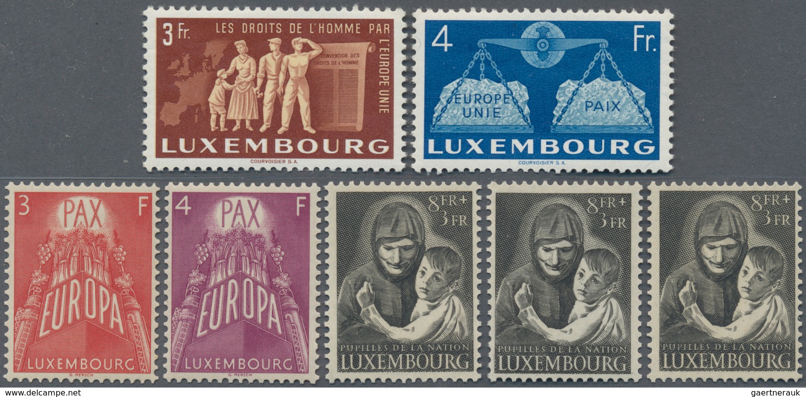 Luxemburg: 1944/1995 (ca.), Accumulation Of The Stamps (NO Miniature Sheets) On Approx. 2.200 (!) Sm - Andere & Zonder Classificatie