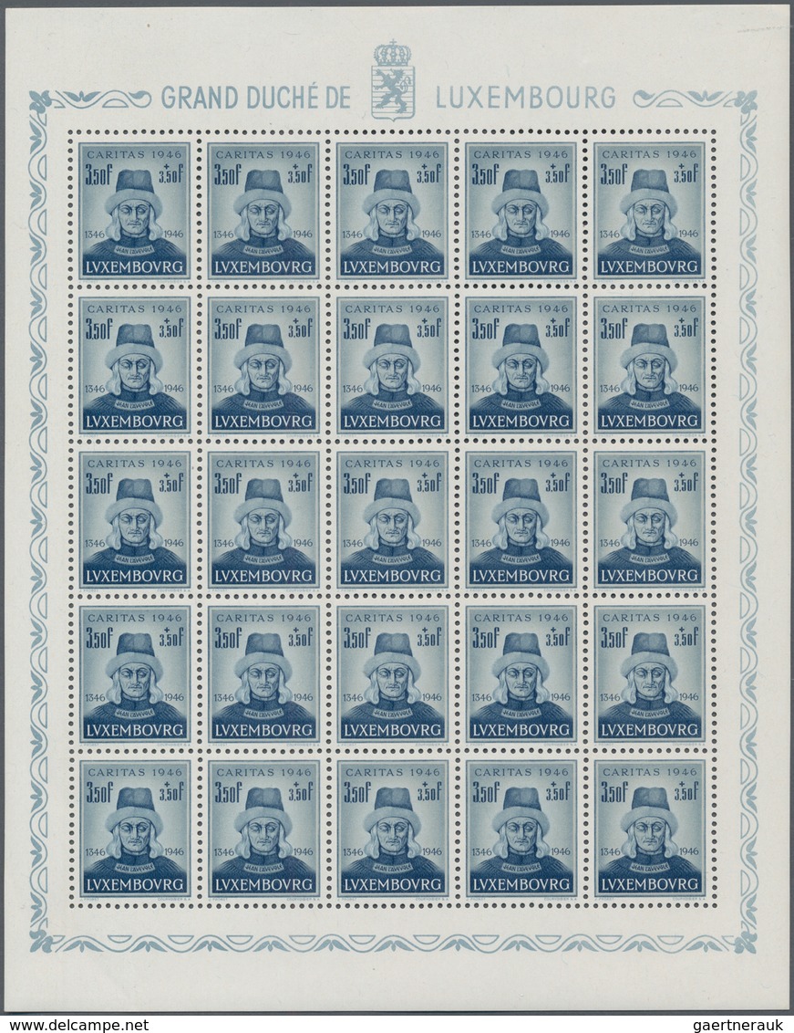 Luxemburg: 1946, CARITAS (John The Blind) Complete Set Of Four In A Lot With 750 Sets In 30 Unfolded - Andere & Zonder Classificatie