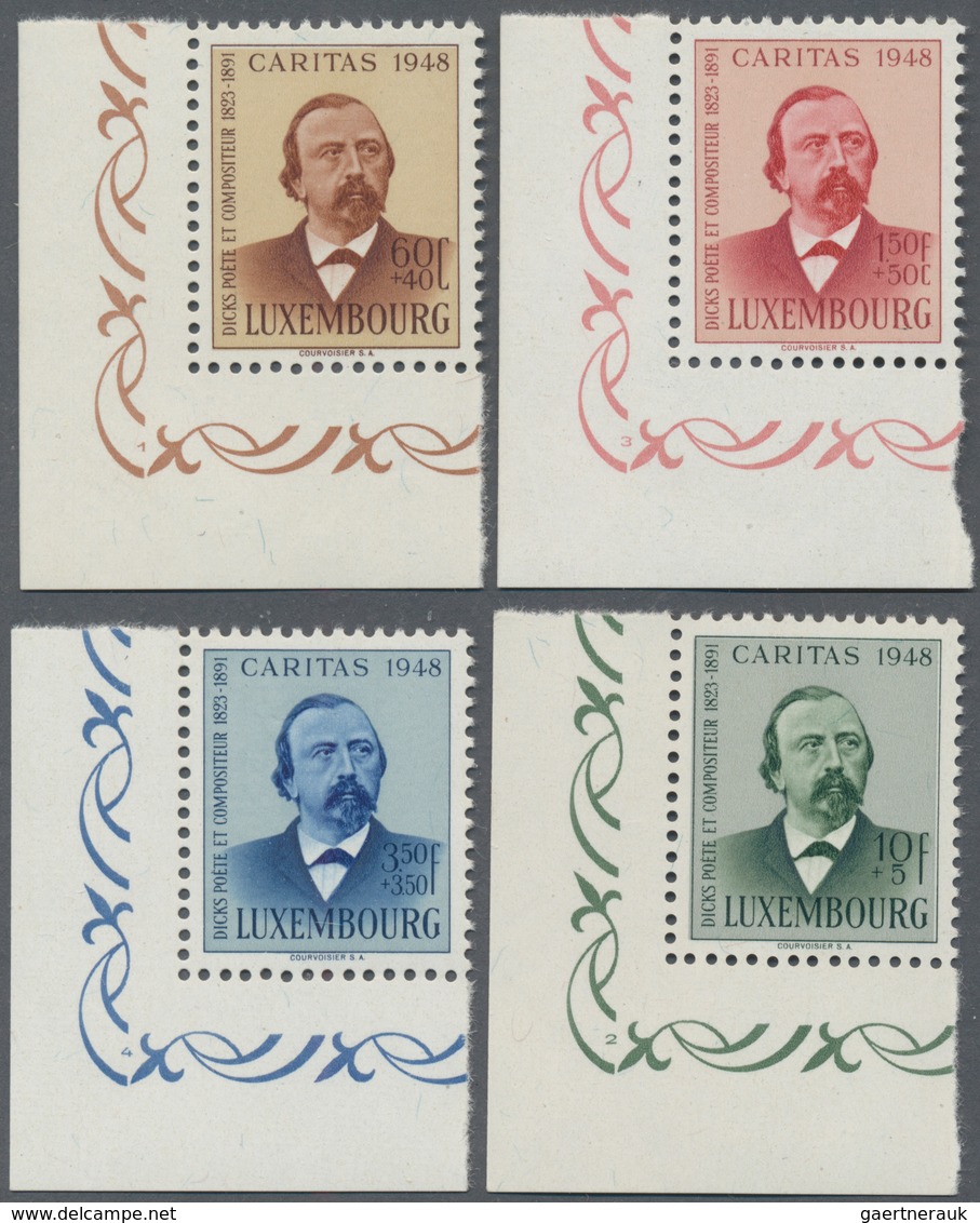 Luxemburg: 1948, CARITAS (Edmond De La Fontaine, Writer) Complete Set Of Four In A Lot With About 95 - Autres & Non Classés