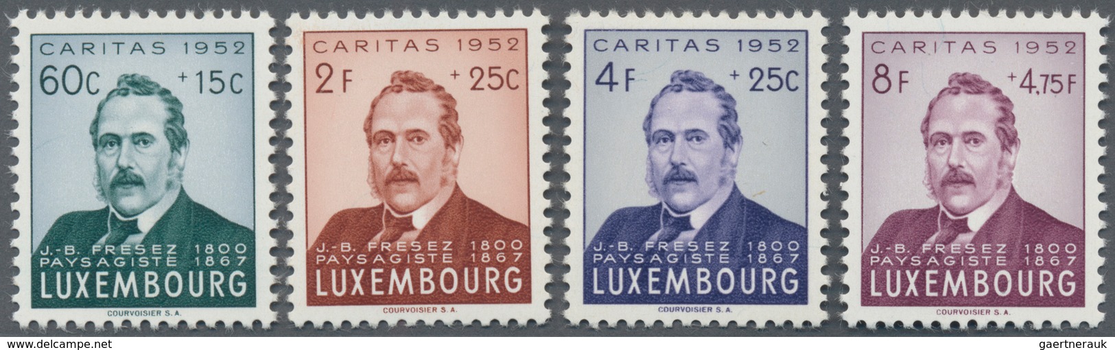 Luxemburg: 1952, CARITAS (Jean-Baptiste Fresez, Painter) Complete Set Of Four In A Lot With About 65 - Otros & Sin Clasificación