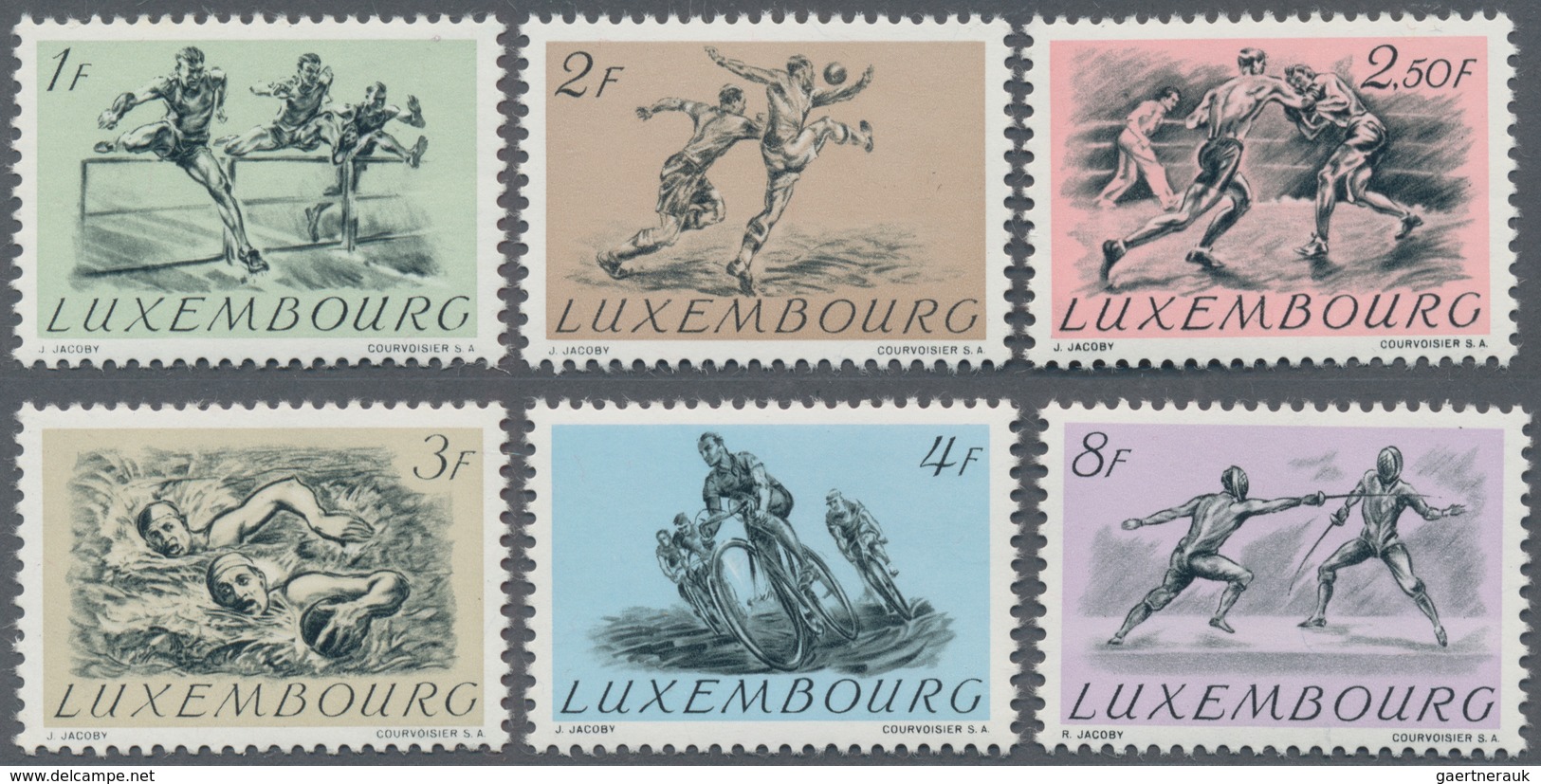 Luxemburg: 1952, Summer Olympics Helsinki Complete Set Of Six In A Lot With Approx. 65 Sets Incl. Se - Otros & Sin Clasificación