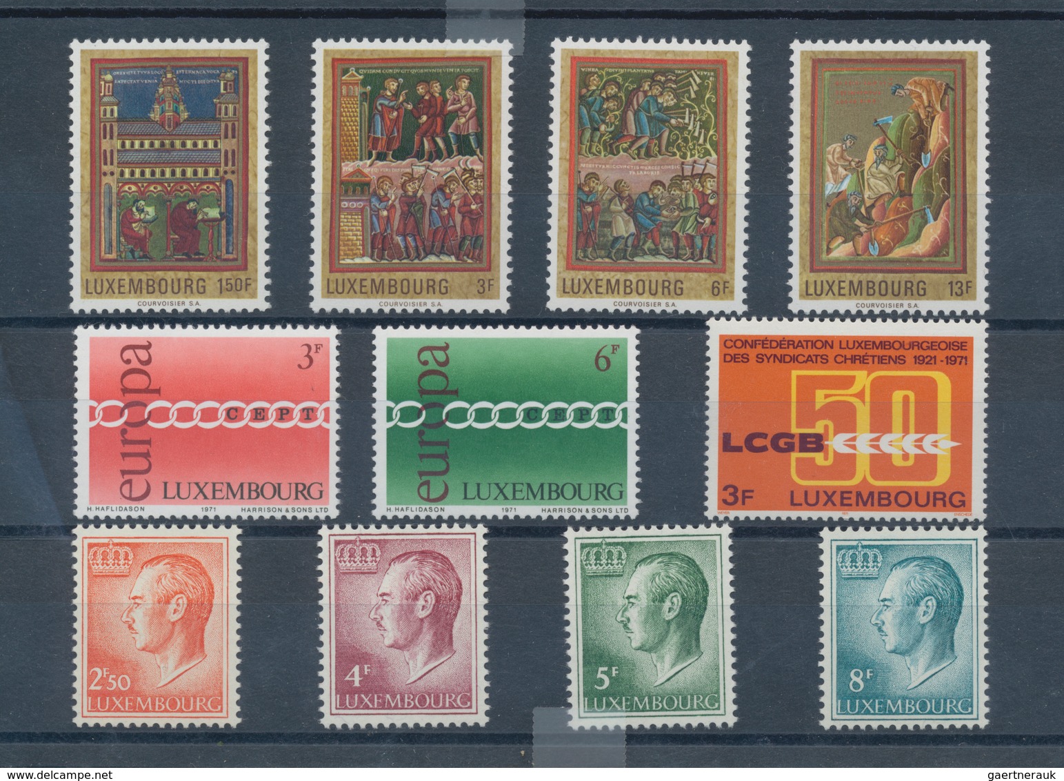 Luxemburg: 1968/71, Complete Year Sets MNH, Mostly Mint Never Hinged And Fine, Some A Bit Toned, Gum - Otros & Sin Clasificación