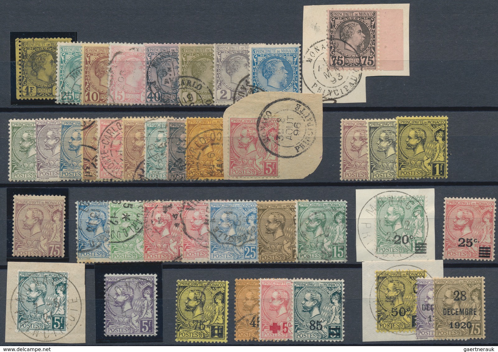 Monaco: 1885/1955, Used And Unused Lot On Stockcards Form Early Issues, 1919 War Orphans Complete Mi - Ongebruikt