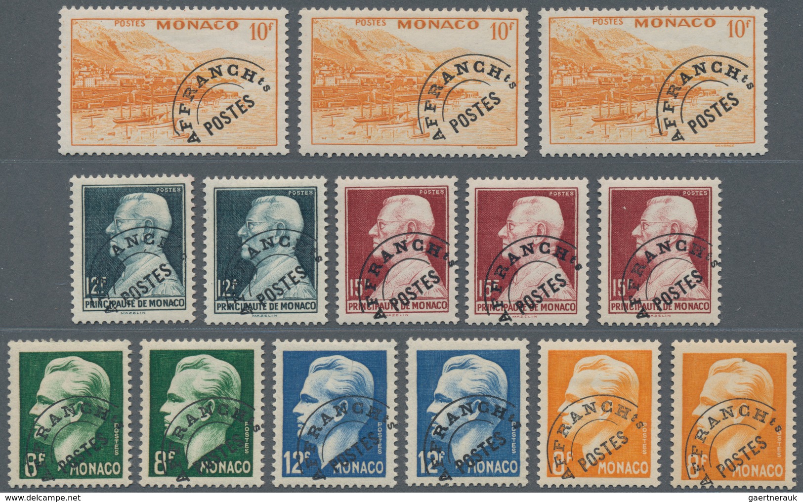 Monaco: 1943/1988, PRE-CANCELS Duplicates On 19 Stockcards With Several Better Early Issues And The - Ongebruikt