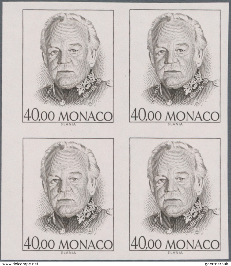 Monaco: 1946/1993, Accumulation With Only IMPERFORATE Stamps Including Single Stamps And Complete Se - Ungebraucht