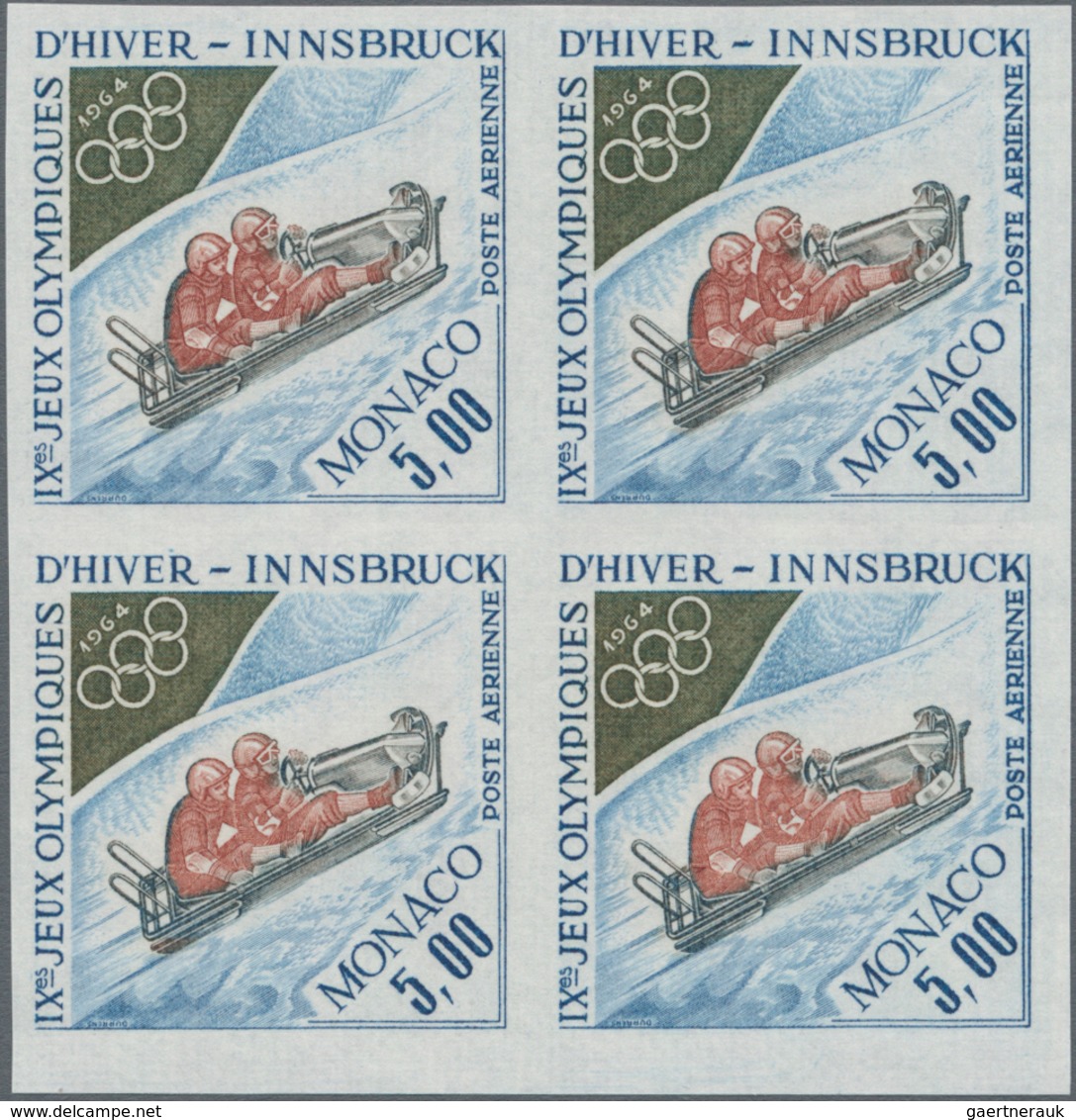 Monaco: 1946/1993, accumulation with only IMPERFORATE stamps including single stamps and complete se