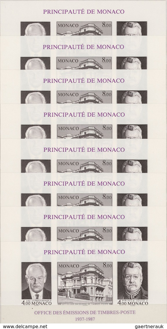 Monaco: 1956/1987, Lot Of 26 Souvenir Sheets Resp. Bloc Speciaux: 1956 Royal Wedding Maury Nos. BF5/ - Nuevos