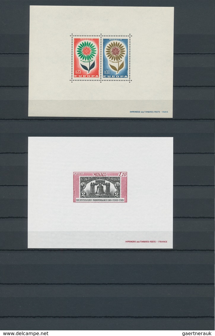 Monaco: 1956/1994, Neat Collection With Only IMPERFORATED Souvenier Sheets And Special Sheets. All A - Neufs