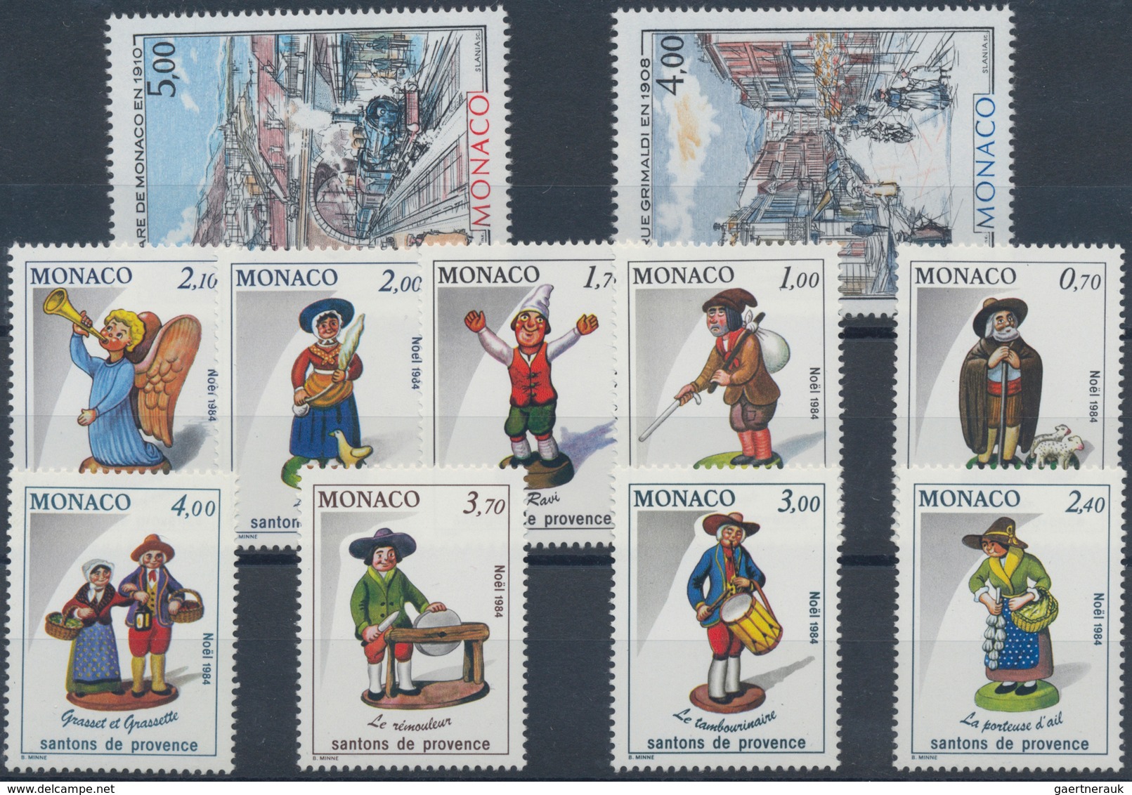 Monaco: 1960/1989, dealer's stock of year sets on stockcards, seald in plastic sleeves with 25 sets