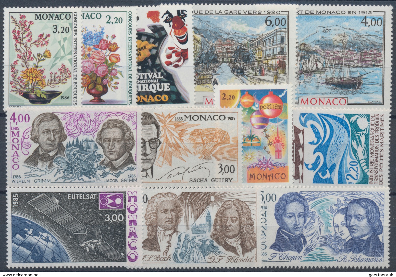 Monaco: 1960/1989, dealer's stock of year sets on stockcards, seald in plastic sleeves with 25 sets