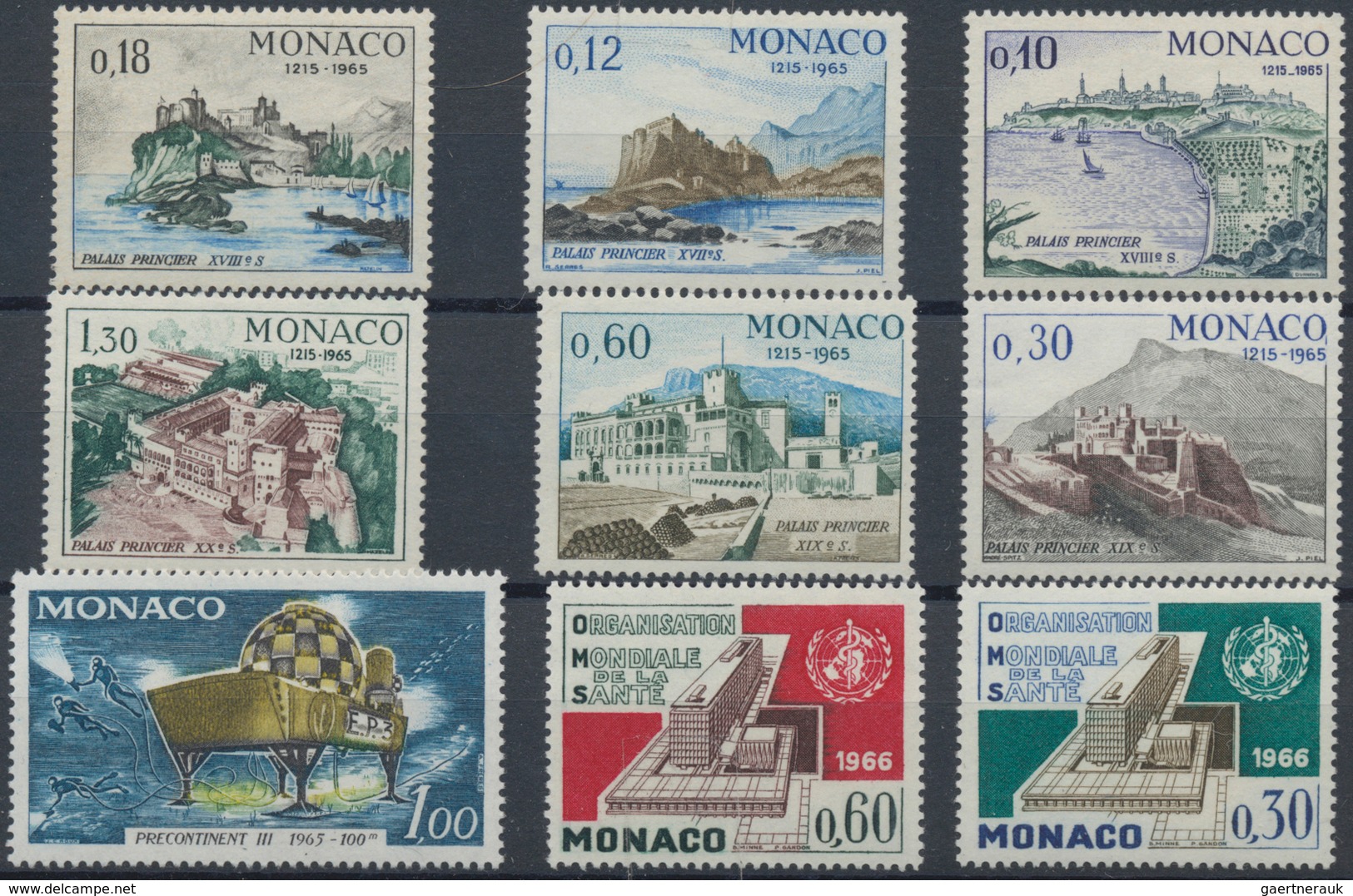 Monaco: 1960/1989, dealer's stock of year sets on stockcards, seald in plastic sleeves with 25 sets