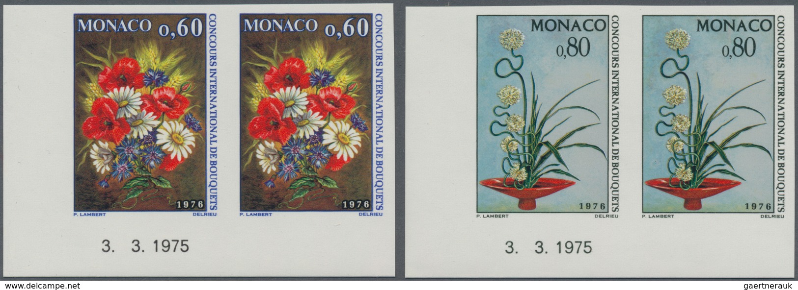 Monaco: 1975, International Competition Of Floral Art Complete Set Of Two (flowers And Ikebana) In A - Nuevos