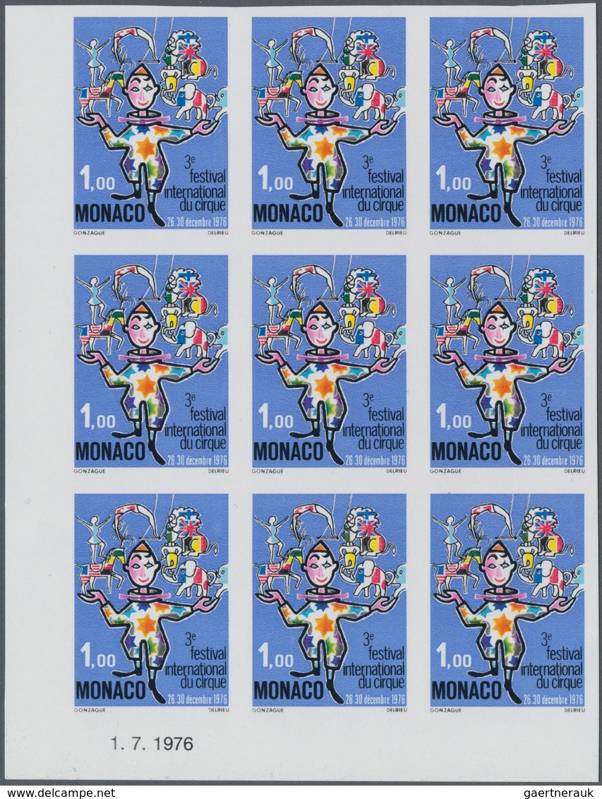 Monaco: 1976, International Circus Festival 1.00fr. 'Clown Etc.' In A Lot With About 90 IMPERFORATE - Nuevos