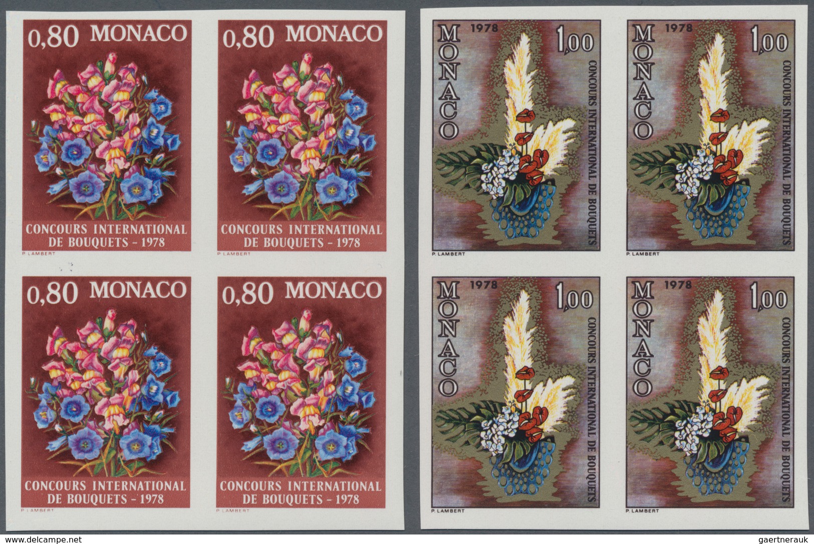 Monaco: 1977, International Competition Of Floral Art Complete Set Of Two (flowers And Ikebana) In A - Nuevos