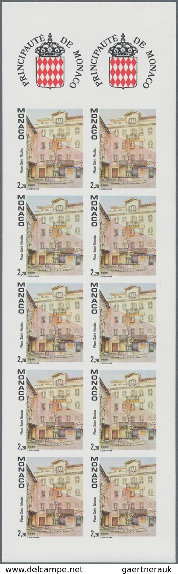 Monaco: 1989, Sights Of Monaco Paintings Set Of Two 2.00fr. 'Rue Des Spélugues' And 2.20fr. 'Place S - Nuevos