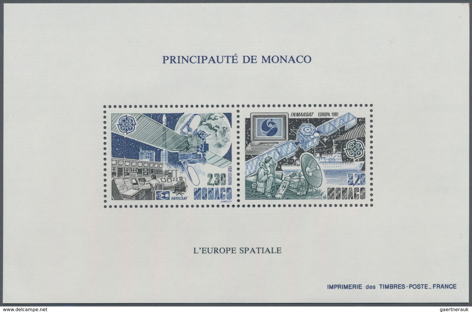 Monaco: 1991, Europa-CEPT 'European Space Travel' In A Lot With 20 Perforated Special Miniature Shee - Ungebraucht
