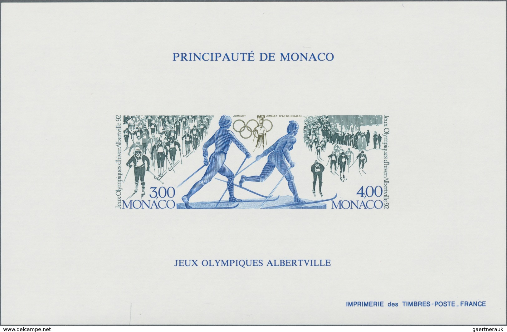Monaco: 1991, Winter Olympics Albertville 1992 Ten Mint Never Hinged Special Souvenir Sheets Perfora - Ongebruikt