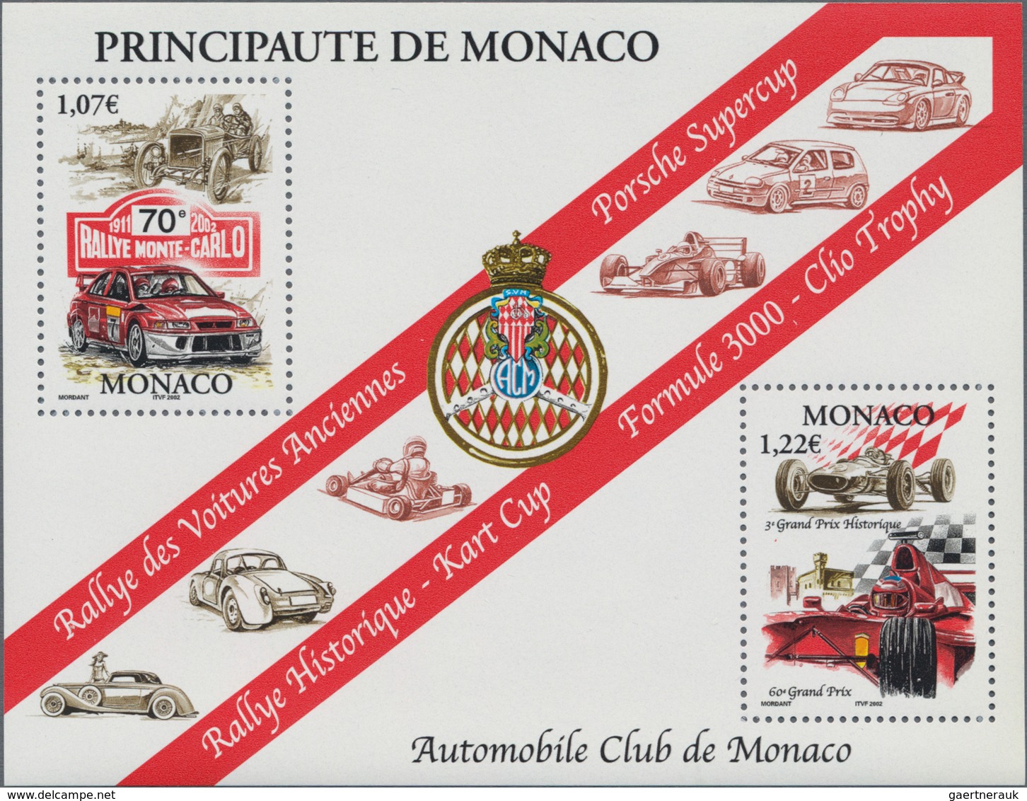 Monaco: 2002, complete year set MNH per 100. Michel cat. val. 13.950,- €, face value 6605,- €.