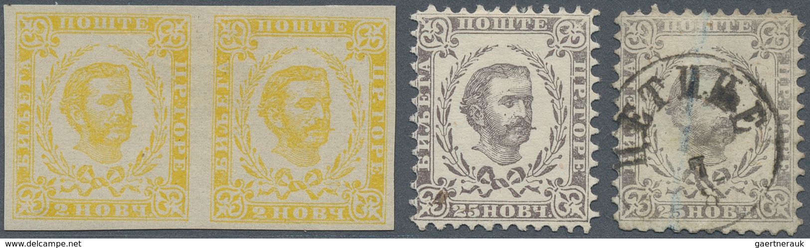 Montenegro: 1874/1893, Definitives "Nikola", Specialised Assortment Of Apprx. 57 Stamps, All Stated - Montenegro