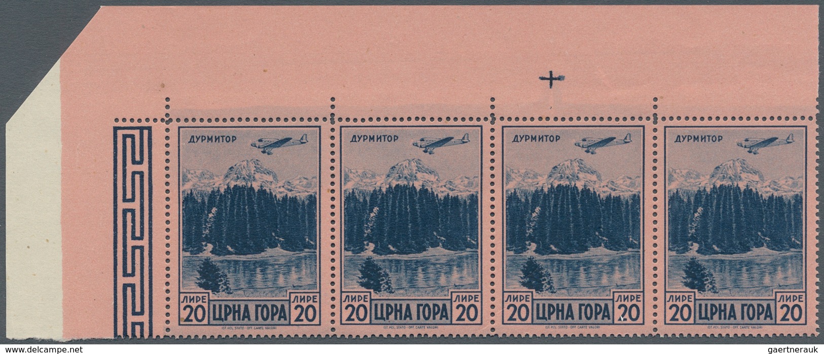 Montenegro: 1879/1945. exciting accumulation with almost only better pieces, covers, postcards, post