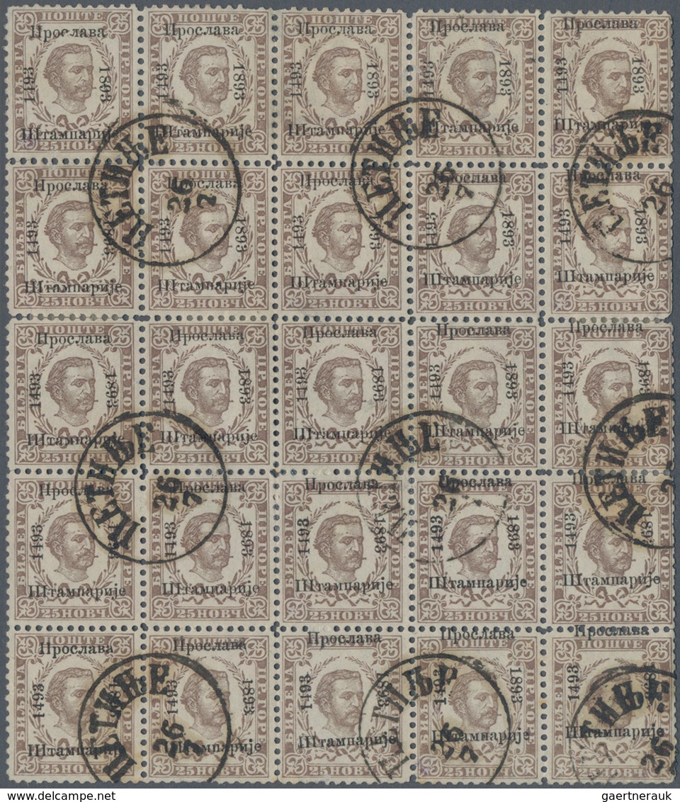 Montenegro: 1879/1945. exciting accumulation with almost only better pieces, covers, postcards, post