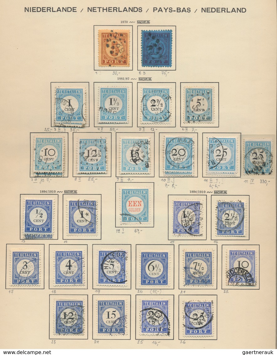 Niederlande: 1852/1980 (ca): Ab Nr 1 Meist Gestempelt Und Gut Besetzt, Ab 1936 Wenige Postfrisch Und - Andere & Zonder Classificatie