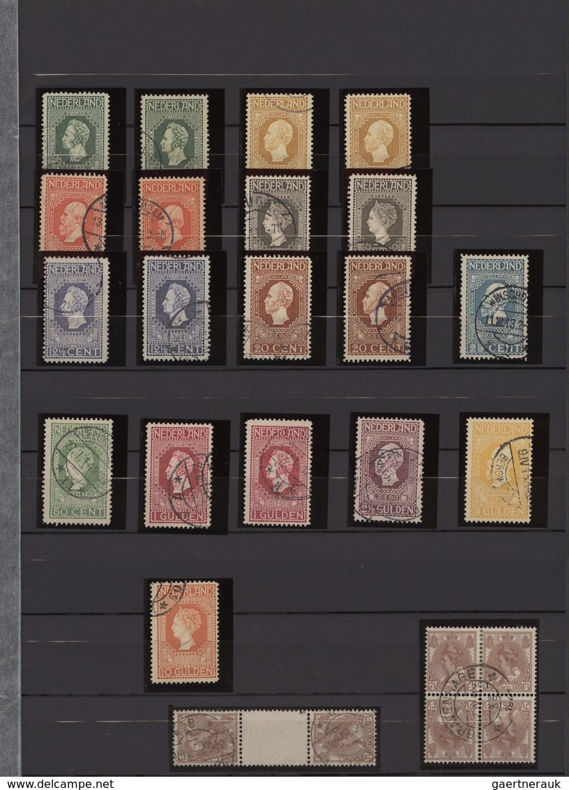 Niederlande: 1852-1940's: Collection Of Mostly Used Stamps Plus Few Covers In A Stockbook, Starting - Otros & Sin Clasificación