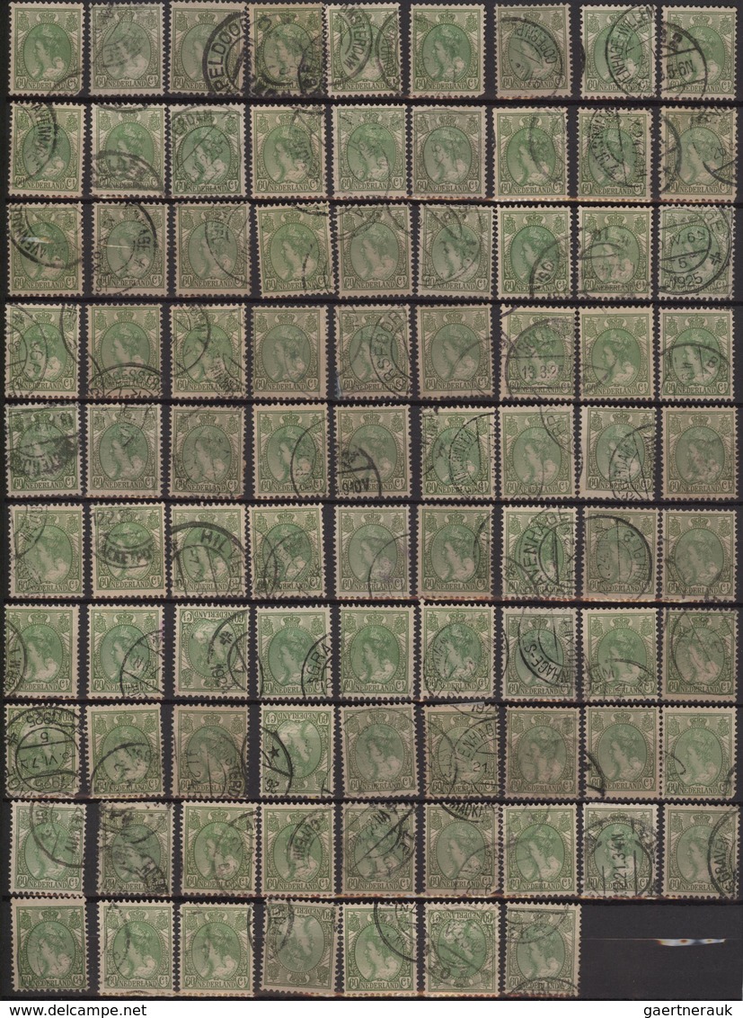 Niederlande: 1891/1908 Ca., PLATE FLAWS And VARIETIES, Extensive Accumulation With Hundreds Of Stamp - Andere & Zonder Classificatie