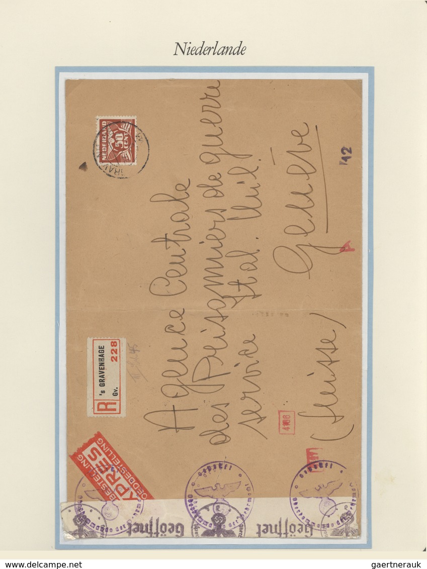 Niederlande: 1925/1946, Specialized Exhibition Collection "postal Rates" With 78 Covers, Comprising - Autres & Non Classés