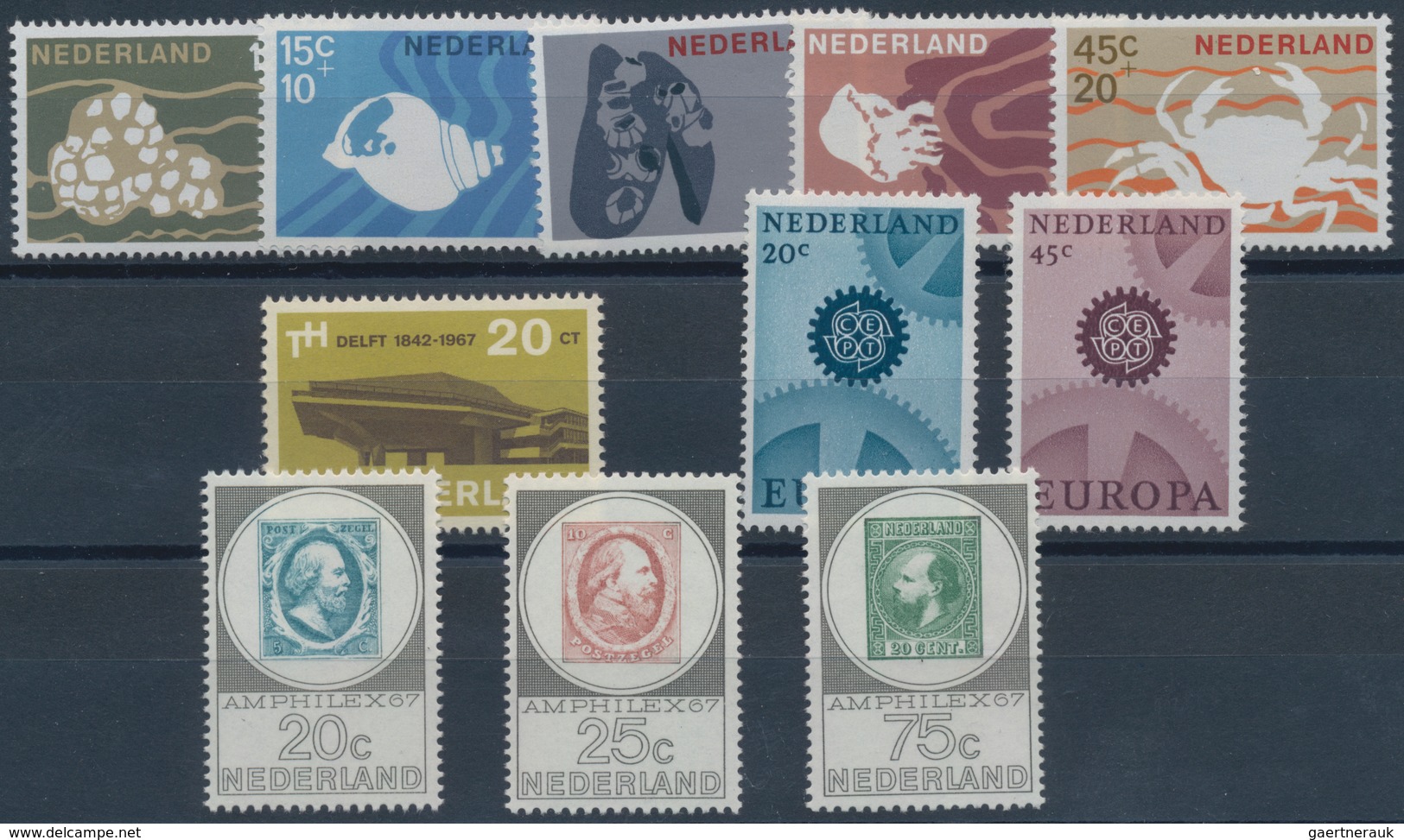 Niederlande: 1967, Year Sets Without The Definitve And The Souvenir Sheet MNH Per 450. Every Year Se - Autres & Non Classés