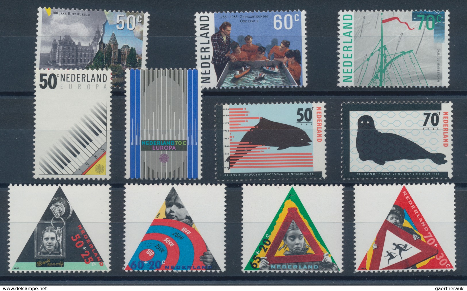 Niederlande: 1985, Sets Without The Souvenir Sheets Per 350 MNH. Every Year Set Is Separately Sorted - Sonstige & Ohne Zuordnung