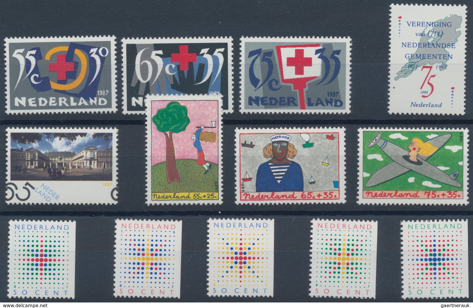 Niederlande: 1987, Sets MNH Without The Souvenir Sheets Per 225. Every Year Set Is Separately Sorted - Sonstige & Ohne Zuordnung