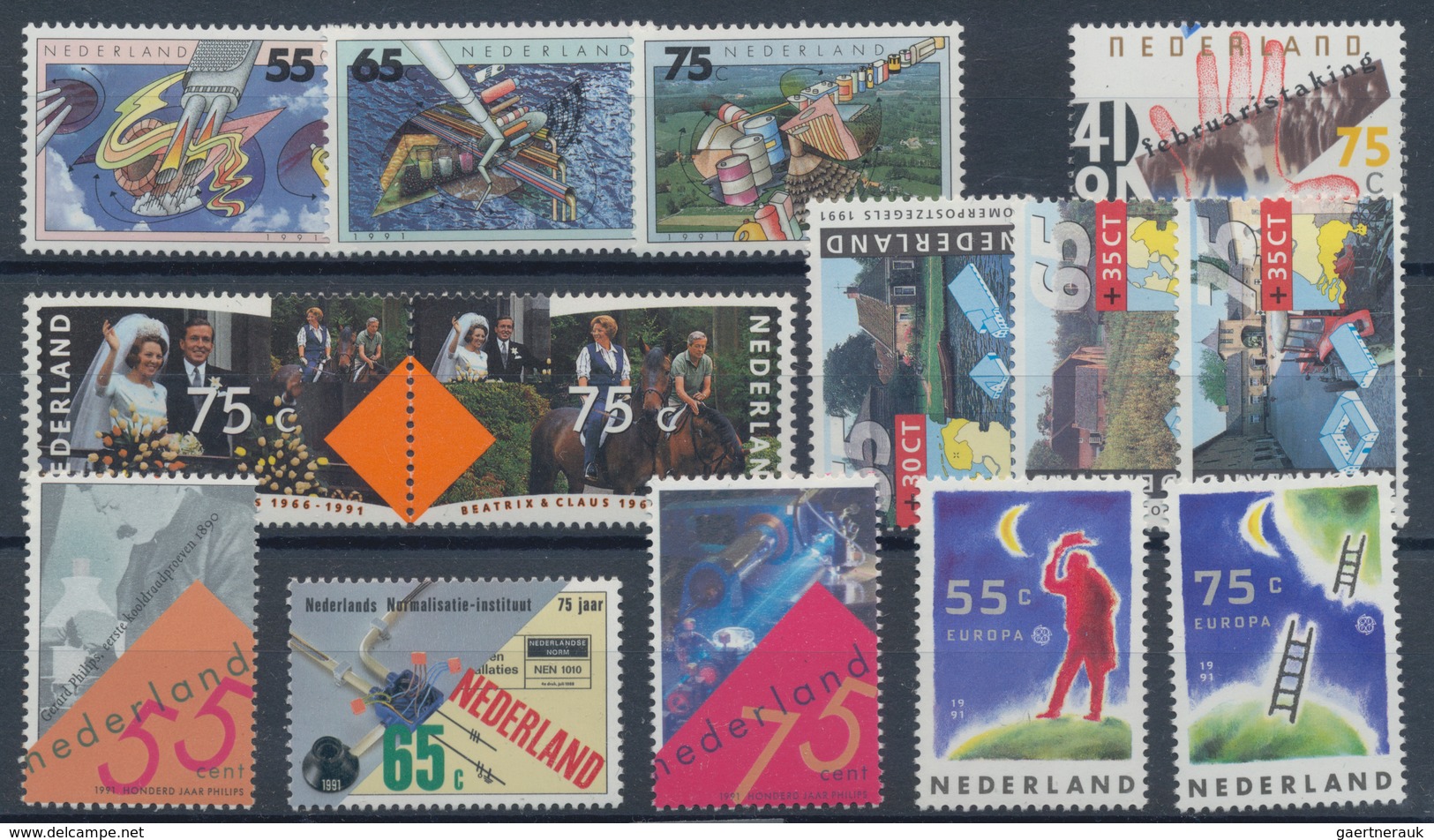 Niederlande: 1991, Sets Without The Definitives Per 200 MNH. Every Year Set Is Separately Sorted On - Autres & Non Classés