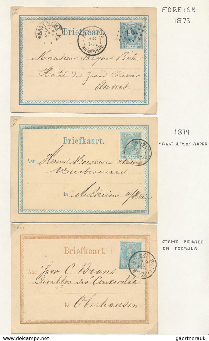 Niederlande - Ganzsachen: 1871/1990 Collection Of About 232 Used Postal Stationaries Beginning From - Entiers Postaux