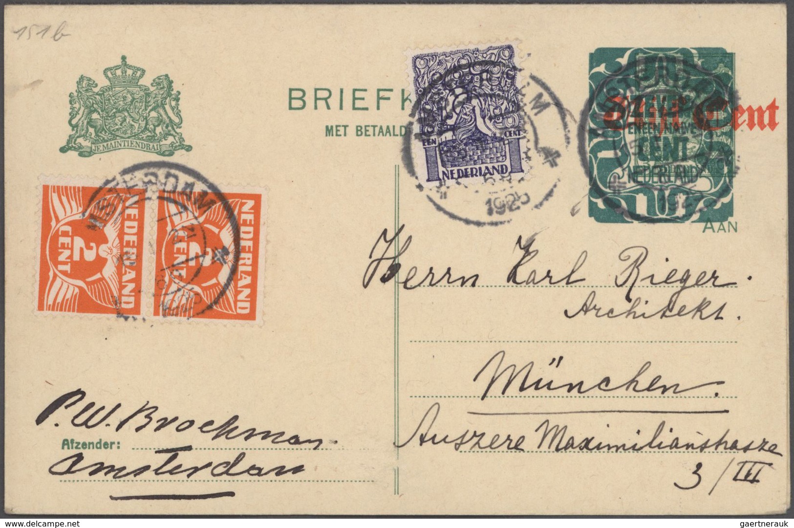 Niederlande - Ganzsachen: 1876/1926 specialized collection of about 550 unused and used postal stati