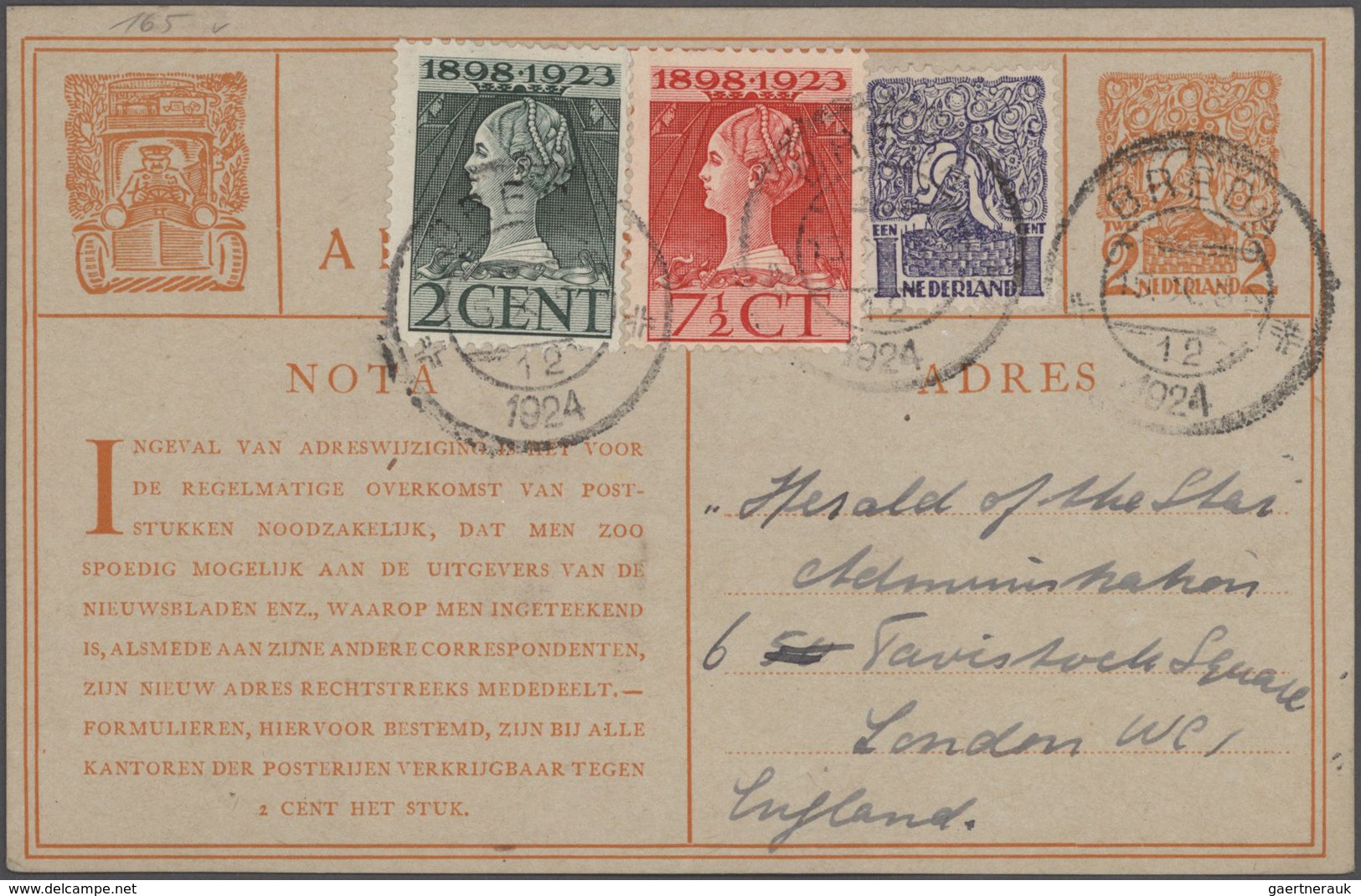 Niederlande - Ganzsachen: 1876/1926 specialized collection of about 550 unused and used postal stati