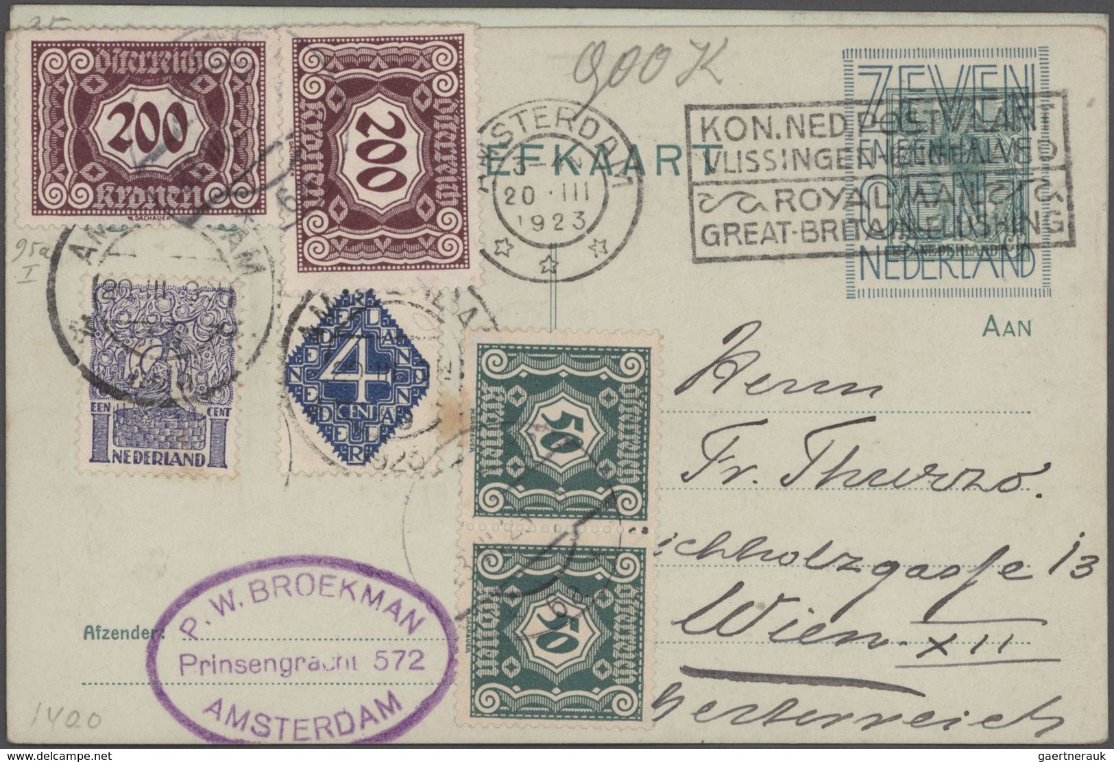 Niederlande - Ganzsachen: 1876/1926 specialized collection of about 550 unused and used postal stati