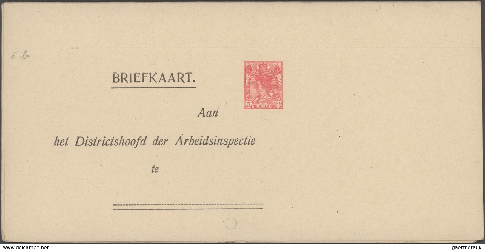Niederlande - Ganzsachen: 1911/36, Collection Of 16 Various Proof Of Work Cards (form With Attached - Entiers Postaux
