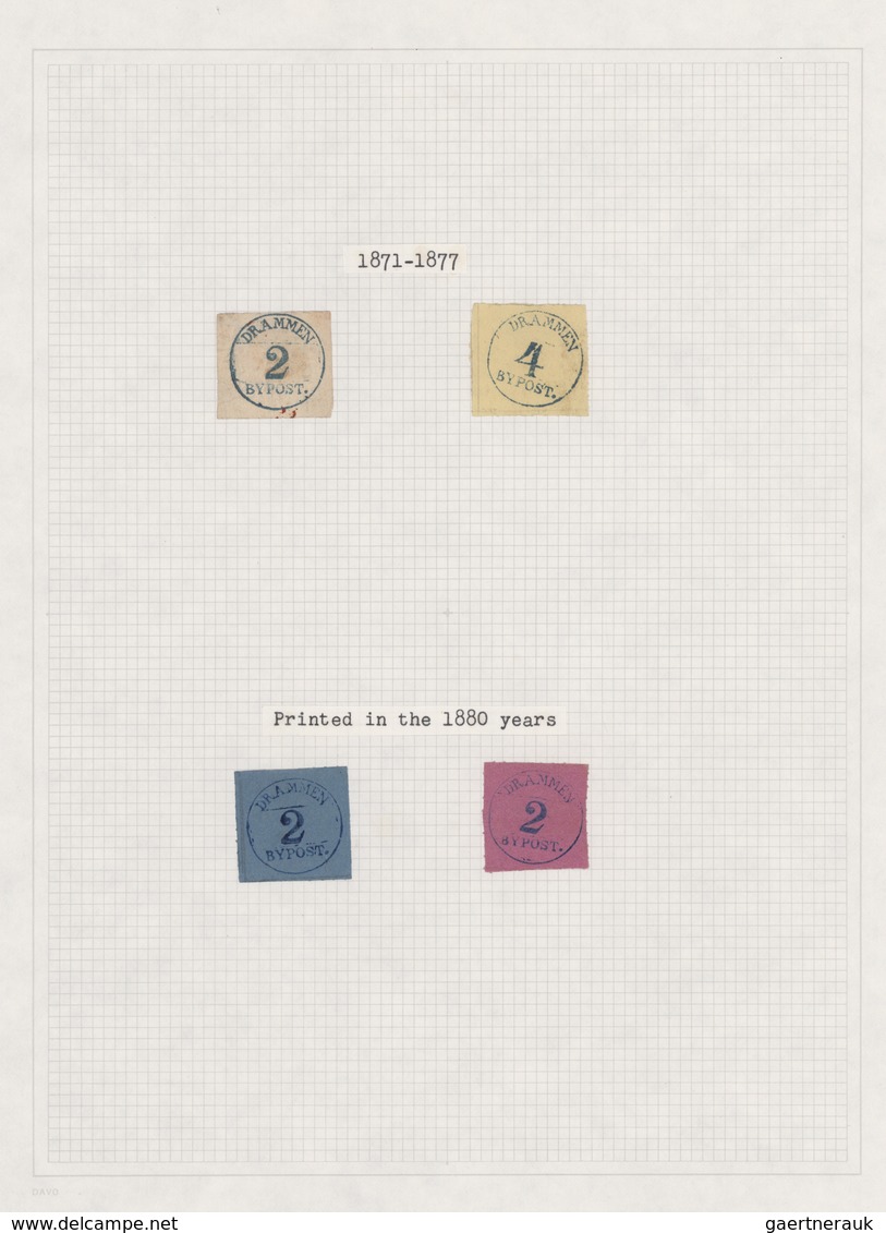 Norwegen: 1869-1891: Mint And Used Collection Of More Than 450 Stamps, From Various Cities From Aren - Gebruikt