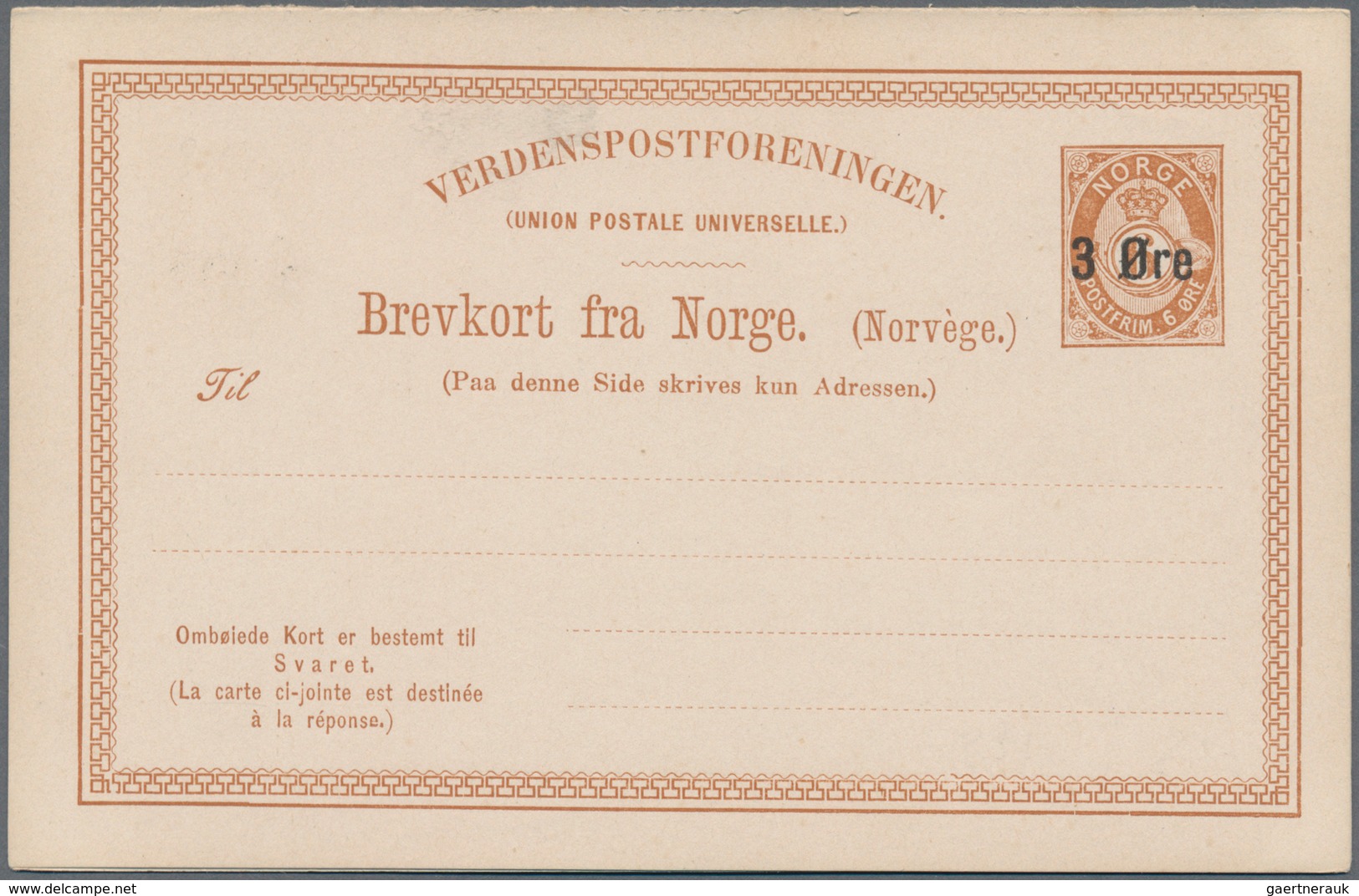 Norwegen: STARTING ABOUT 1880 (ca.) Holding Of Ca. 740 Unused/CTO-used And Used Postal Stationeries - Usados