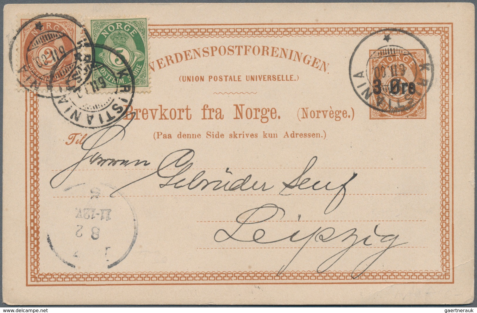 Norwegen - Ganzsachen: 1872/1987 2 Albums With Ca. 450 Commercially Used And CTO-used Postal Station - Entiers Postaux